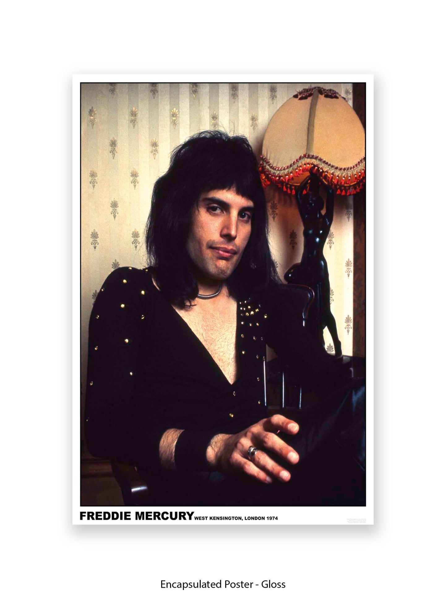 Queen - Freddie Mercury - West Kensington, London 1974 - Poster