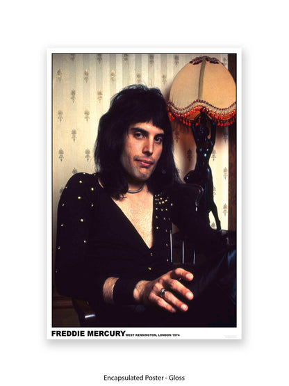 Queen - Freddie Mercury - West Kensington, London 1974 - Poster