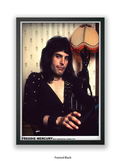 Queen - Freddie Mercury - West Kensington, London 1974 - Poster