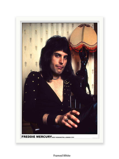 Queen - Freddie Mercury - West Kensington, London 1974 - Poster