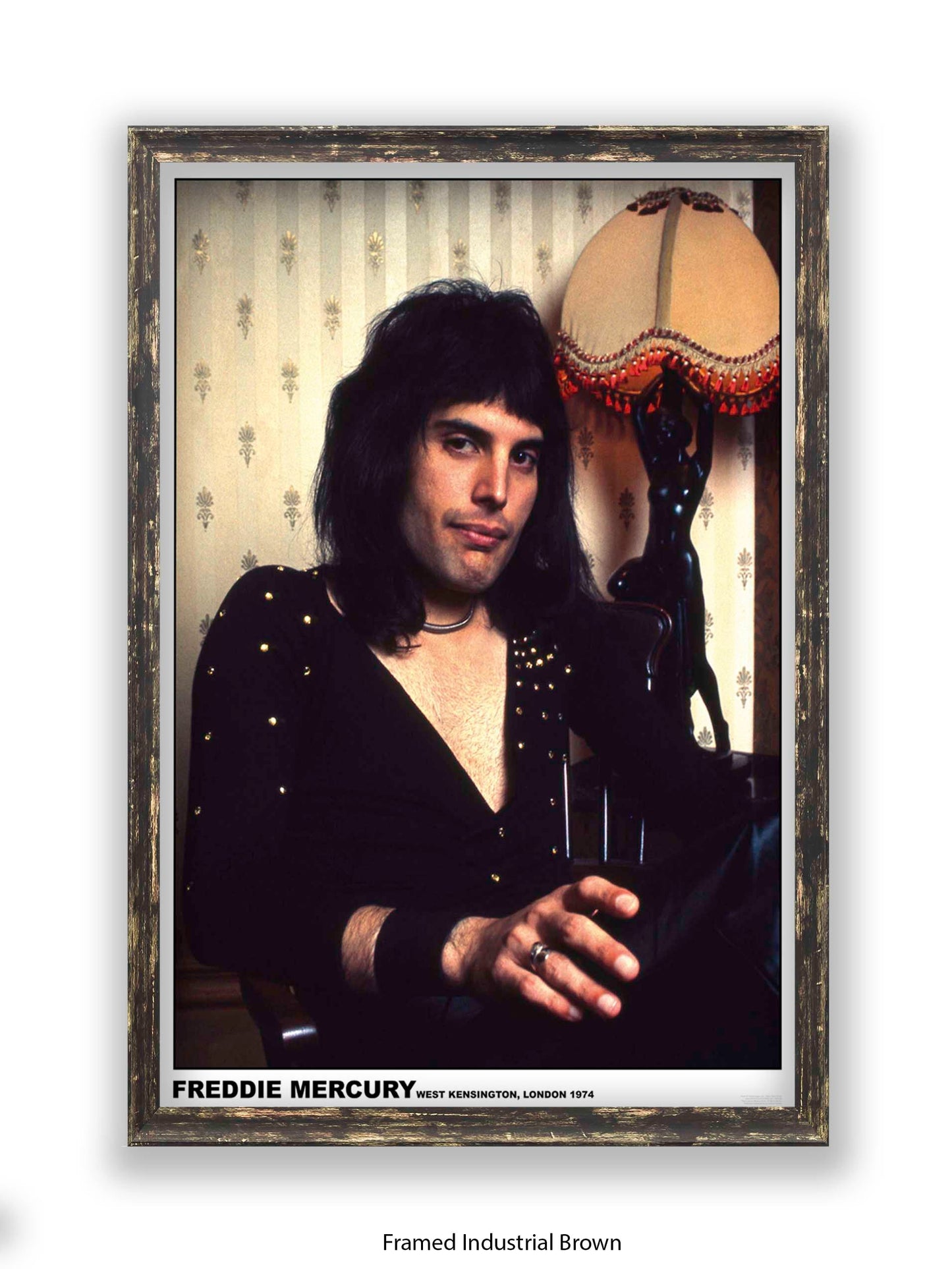 Queen - Freddie Mercury - West Kensington, London 1974 - Poster