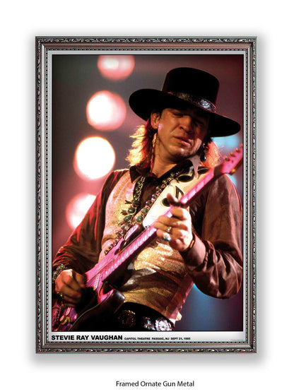 Stevie Ray Vaughan - Capitol Theatre Passaic, NJ Sept 21, 1985 - Poster