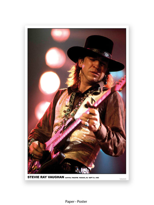 Stevie Ray Vaughan - Capitol Theatre Passaic, NJ Sept 21, 1985 - Poster