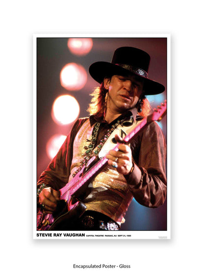 Stevie Ray Vaughan - Capitol Theatre Passaic, NJ Sept 21, 1985 - Poster