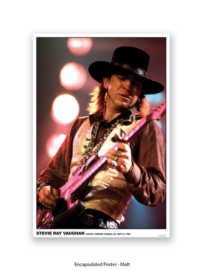 Stevie Ray Vaughan - Capitol Theatre Passaic, NJ Sept 21, 1985 - Poster