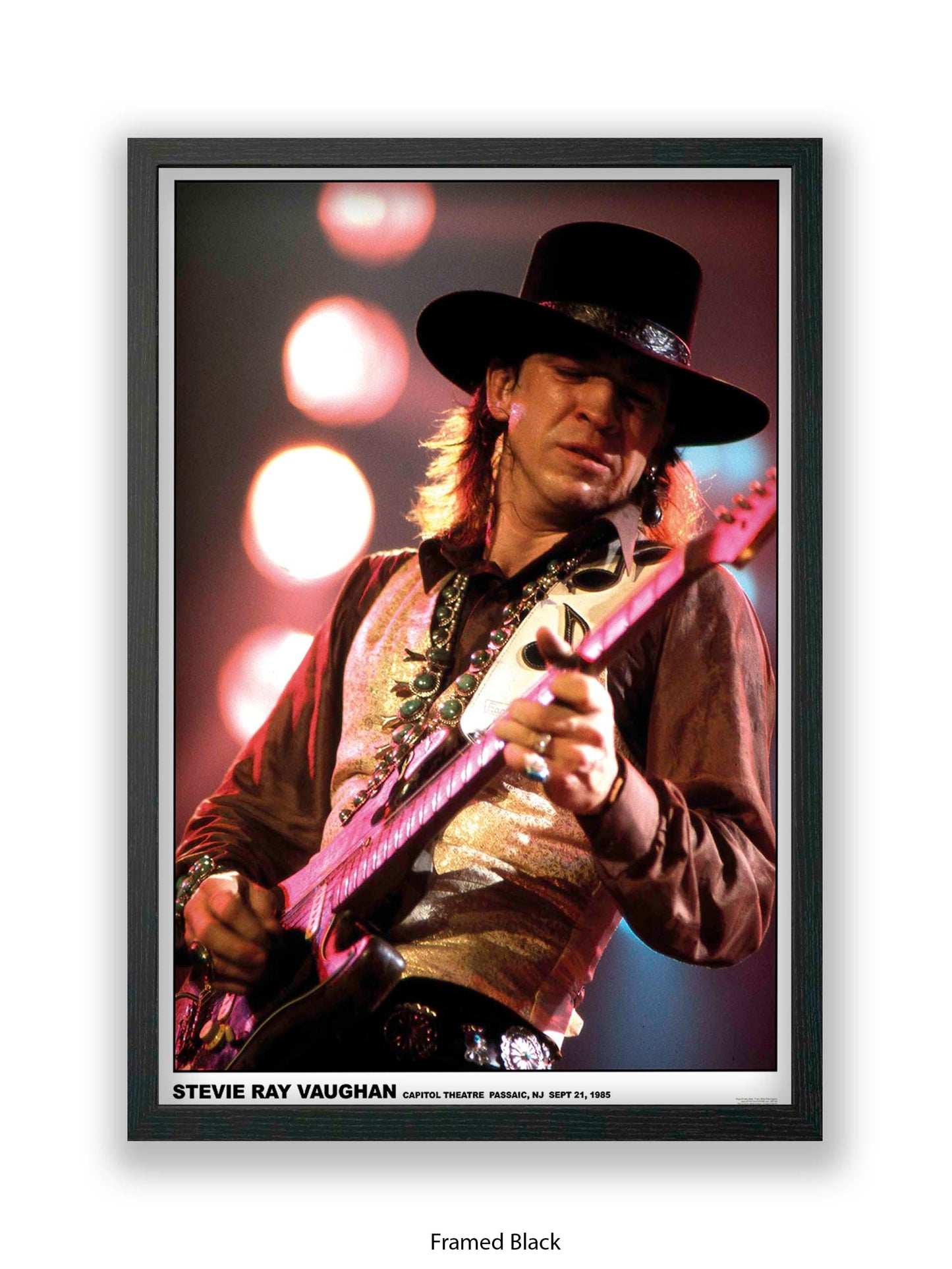 Stevie Ray Vaughan - Capitol Theatre Passaic, NJ Sept 21, 1985 - Poster