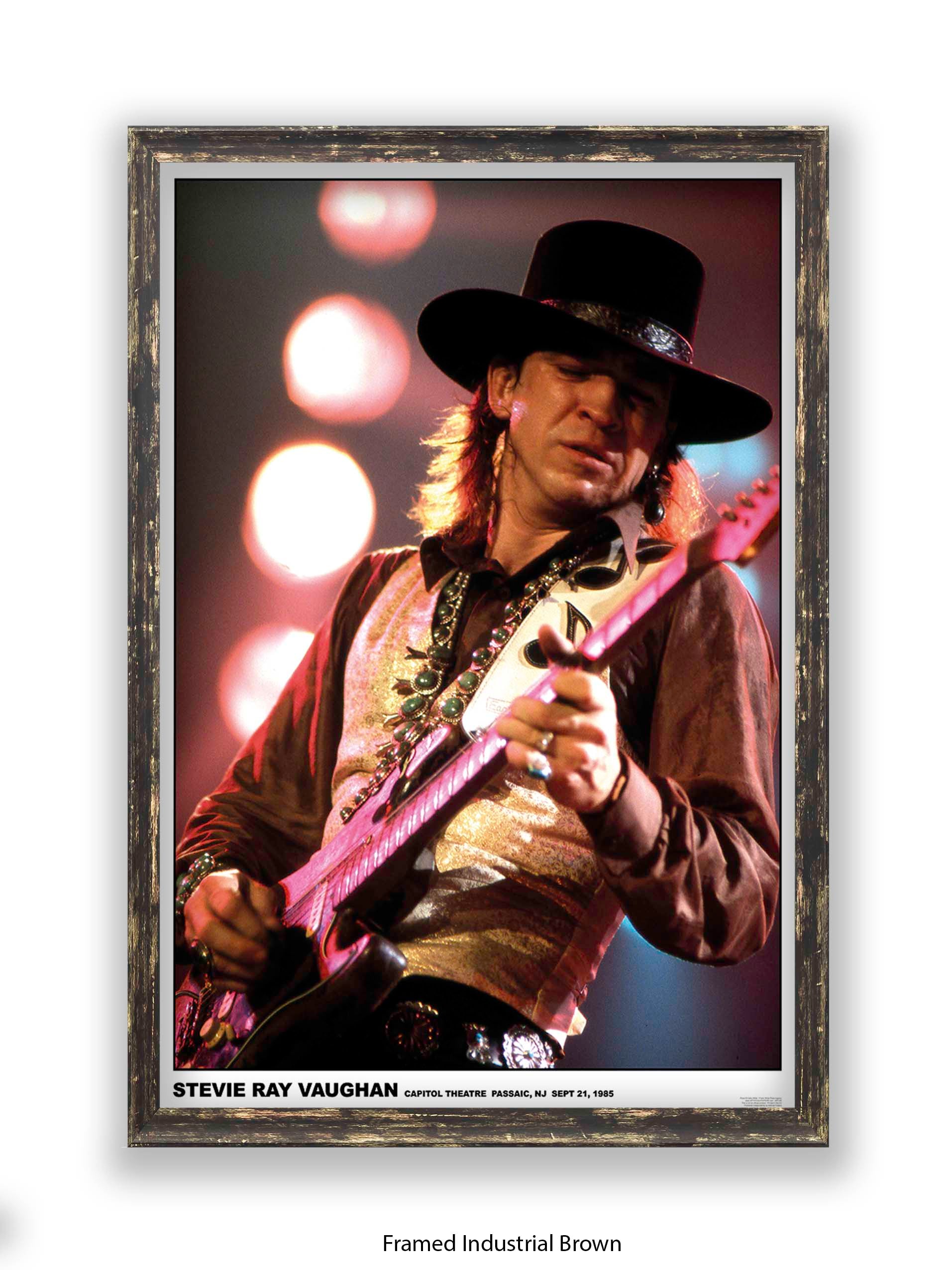 Stevie Ray Vaughan - Blues Guitar Legend Poster - Texas Flood Wall