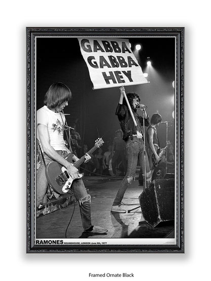 Ramones - Roundhouse, London June 6th, 1977 - Poster
