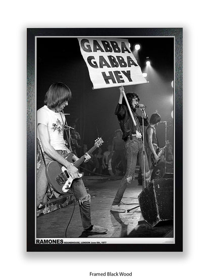 Ramones - Roundhouse, London June 6th, 1977 - Poster