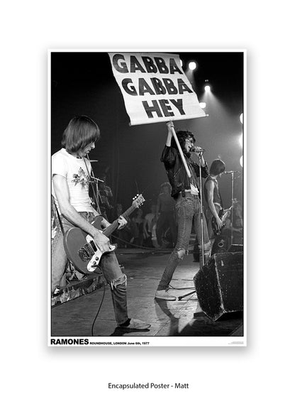 Ramones - Roundhouse, London June 6th, 1977 - Poster