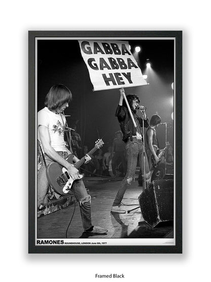 Ramones - Roundhouse, London June 6th, 1977 - Poster