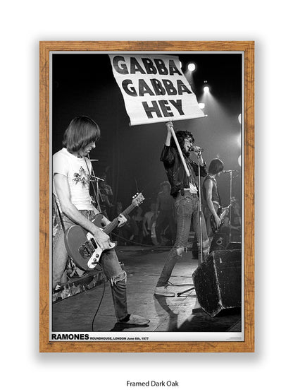 Ramones - Roundhouse, London June 6th, 1977 - Poster