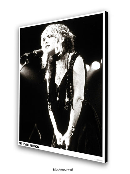 Stevie Nicks - black-and-white concert photo - Poster