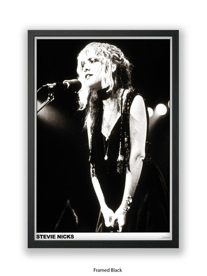 Stevie Nicks - black-and-white concert photo - Poster