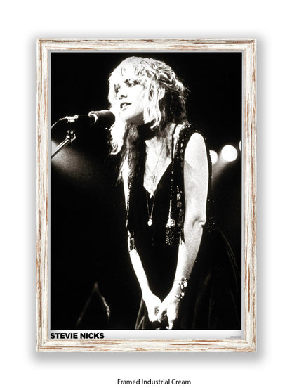 Stevie Nicks - black-and-white concert photo - Poster