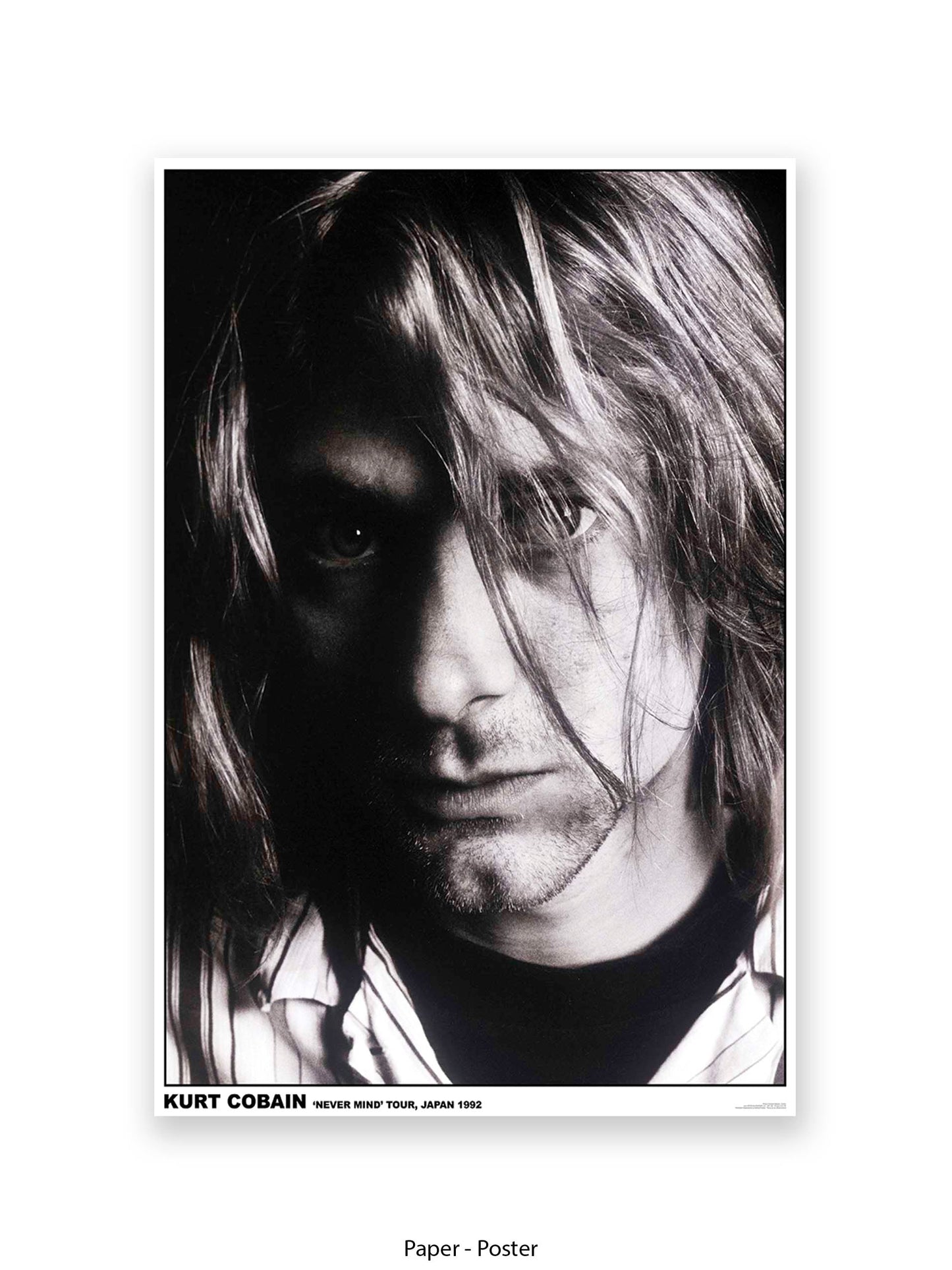 Nirvana - Kurt Cobain "Never Mind" Tour, Japan 1992 - Poster