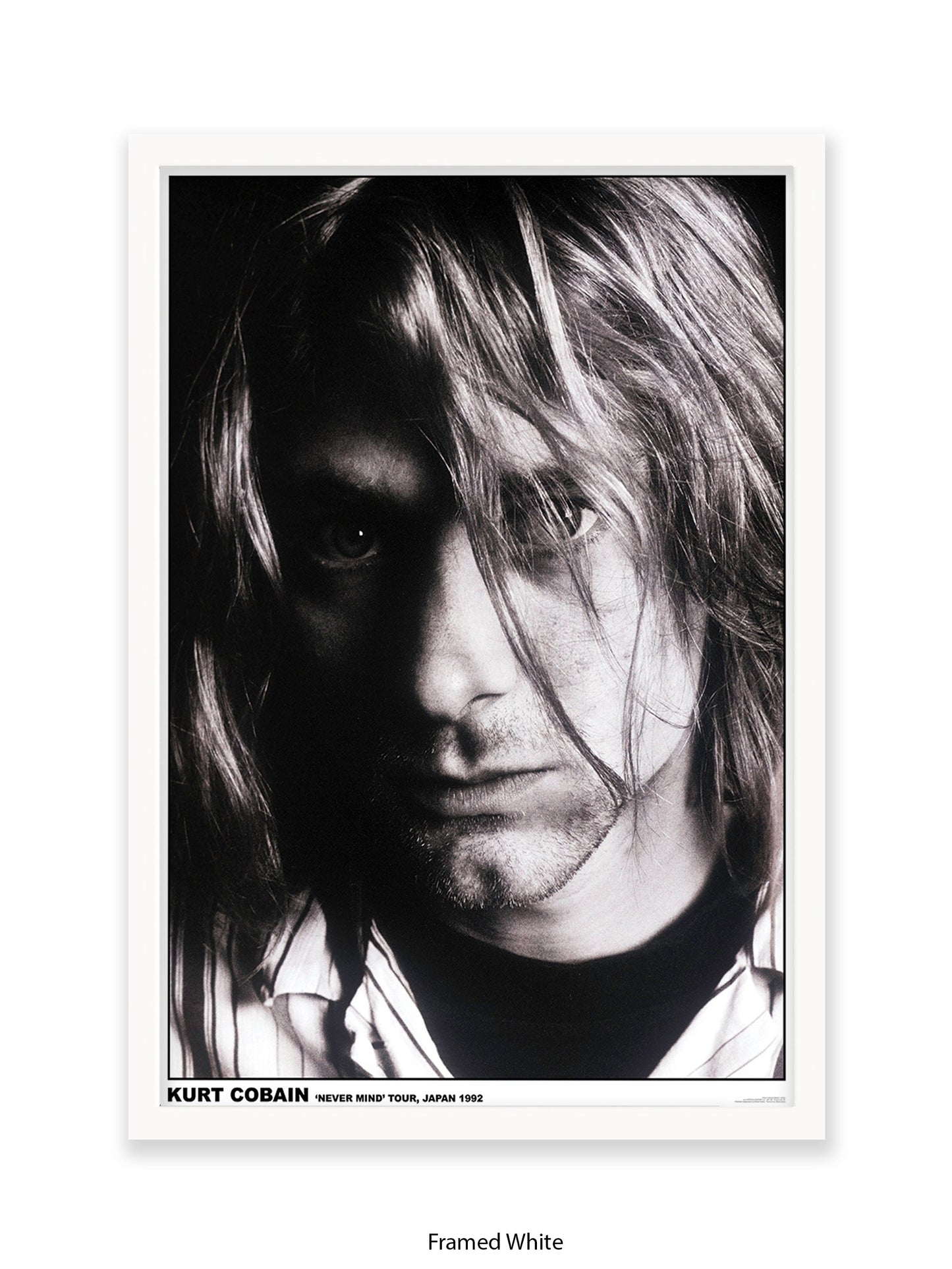 Nirvana - Kurt Cobain "Never Mind" Tour, Japan 1992 - Poster