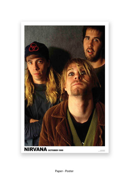 Nirvana - Band, October 1990 - Poster