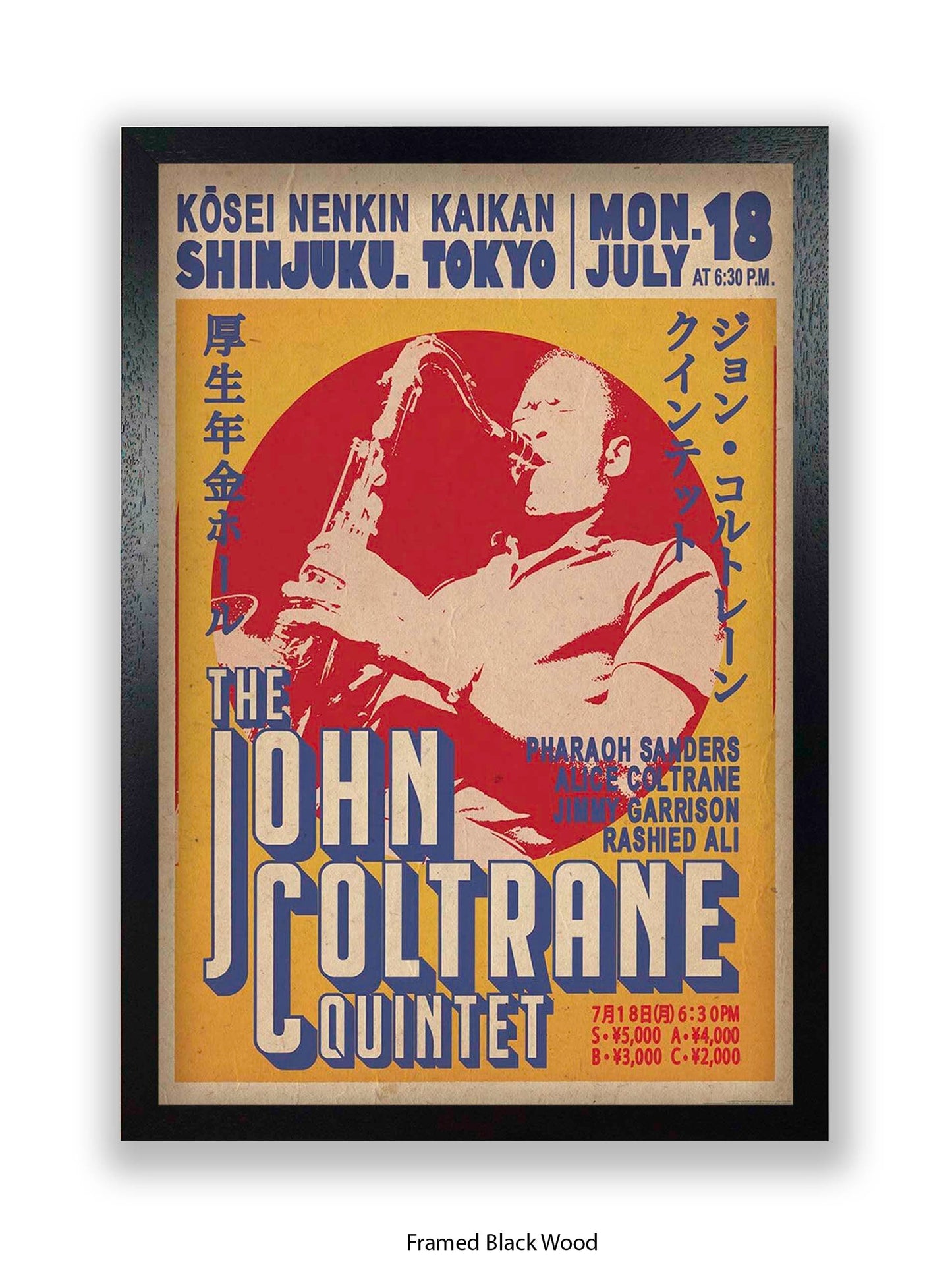 John Coltrane Quintet - Tokyo - Poster