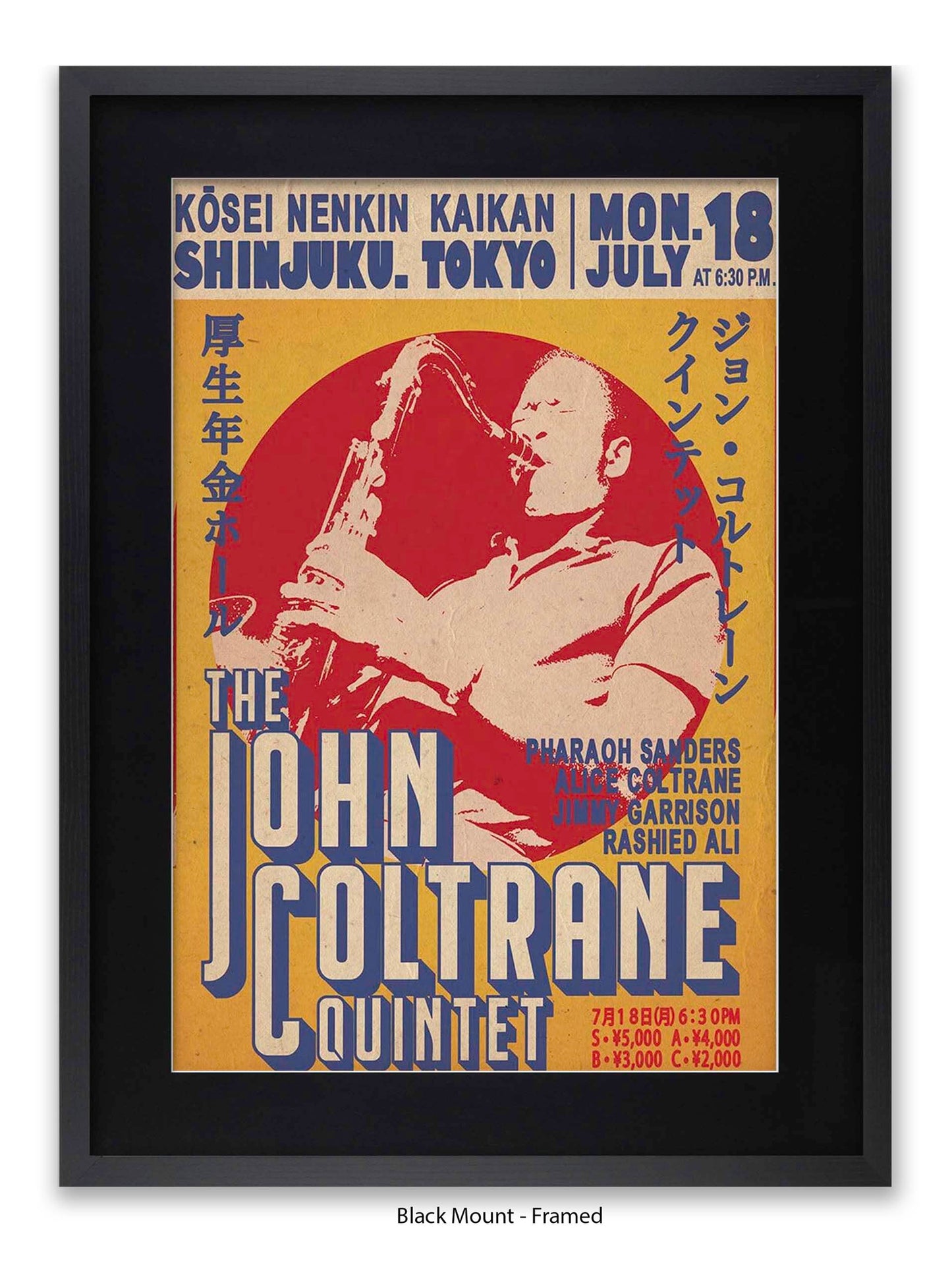 John Coltrane Quintet - Tokyo - Poster