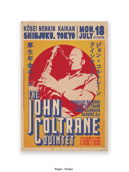 John Coltrane Quintet - Tokyo - Poster