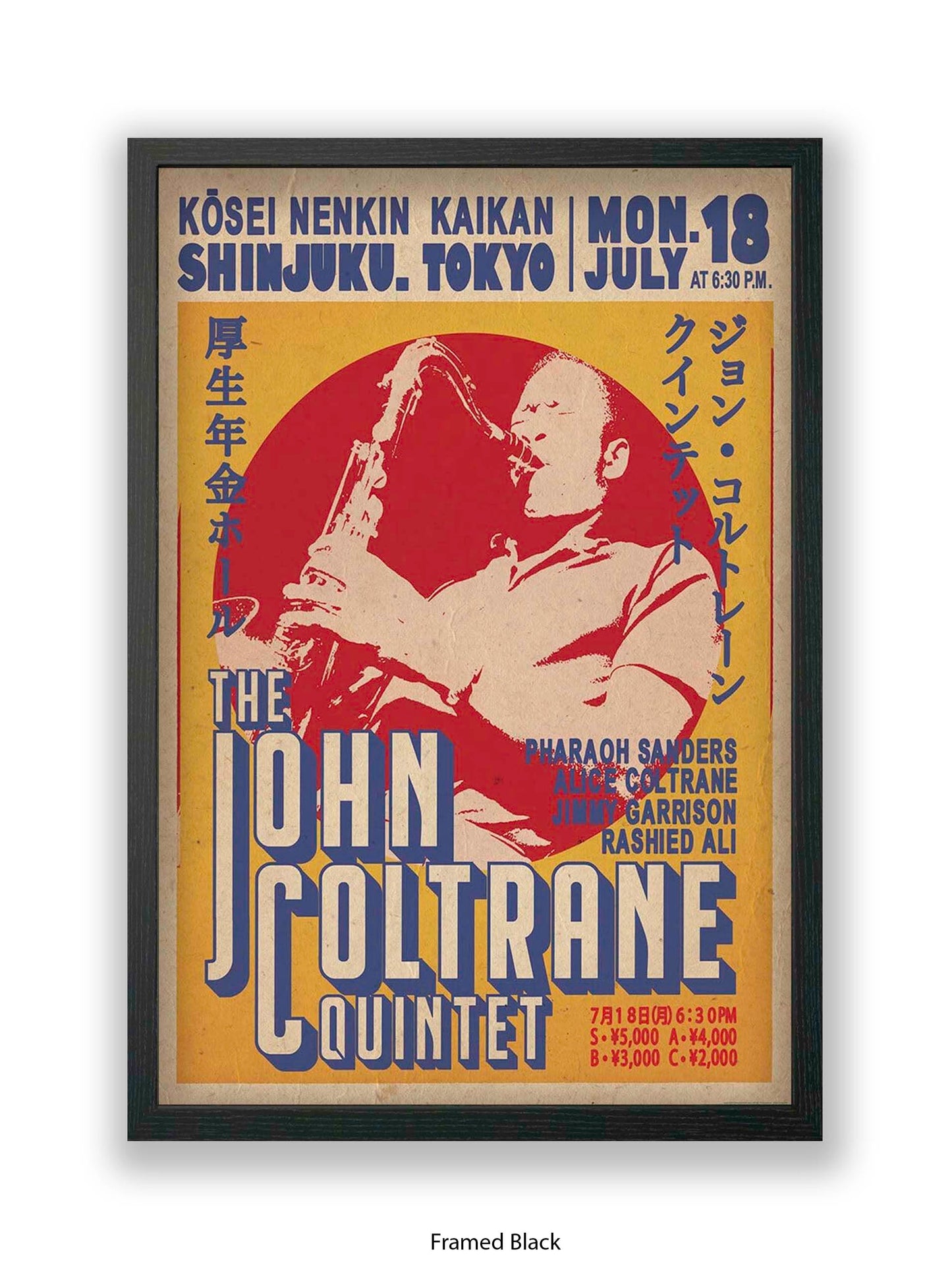 John Coltrane Quintet - Tokyo - Poster