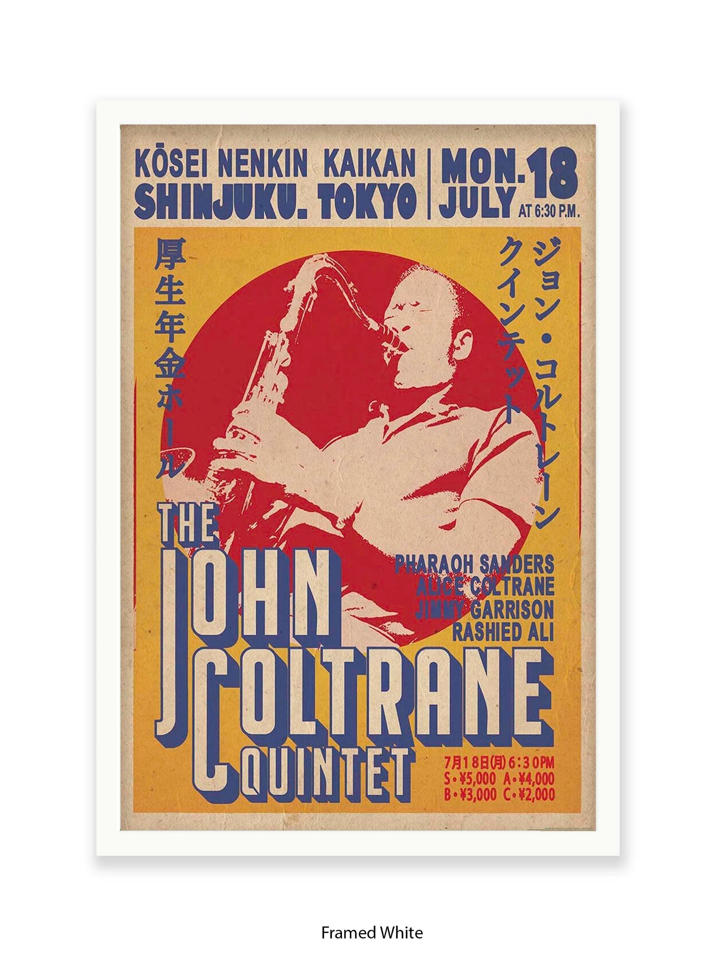 John Coltrane Quintet - Tokyo - Poster