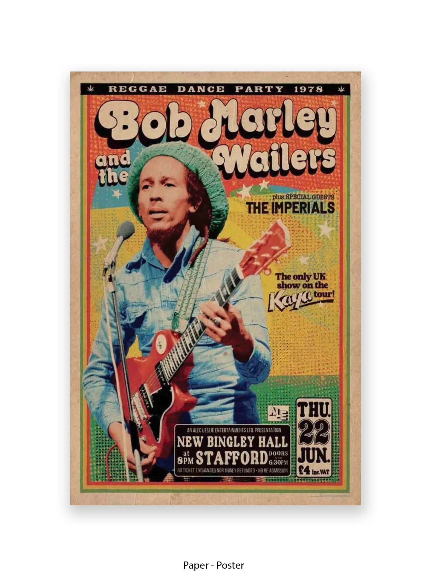 Bob Marley and The Wailers - Reggae Dance Party 1978 - Poster