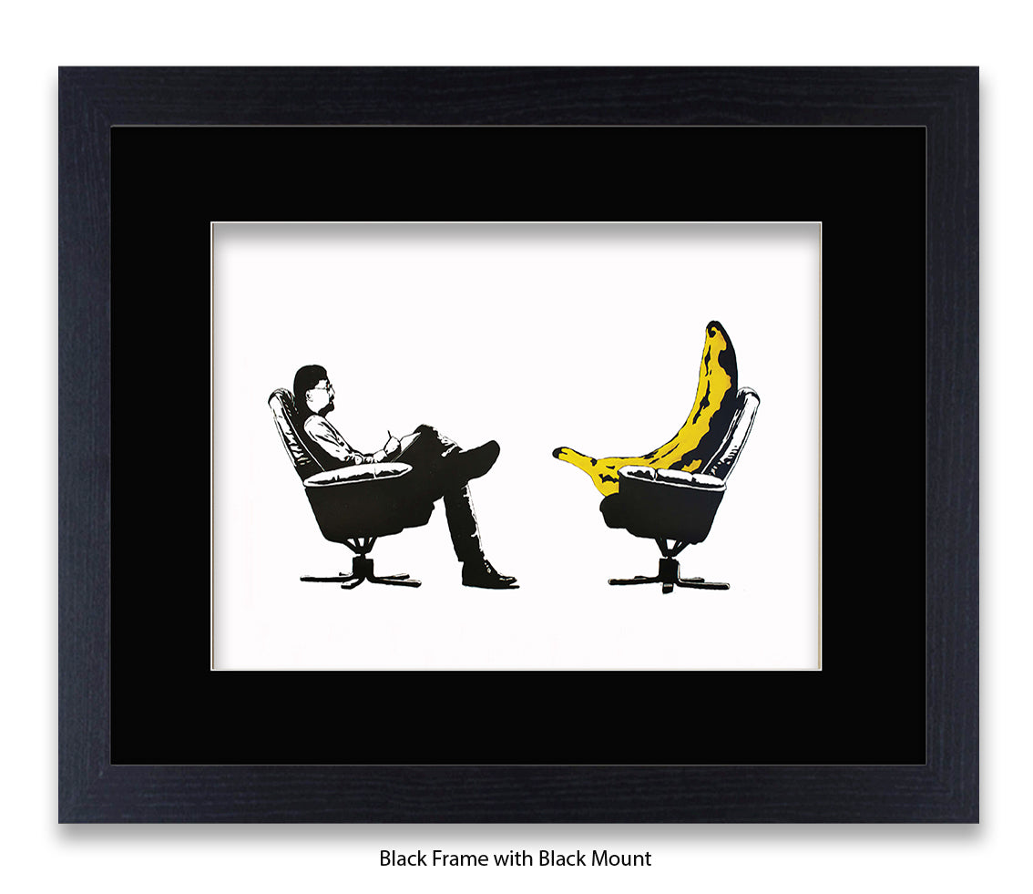 Banana Therapy Banksy Art Print