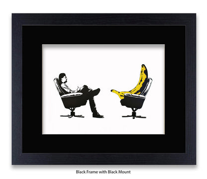 Banana Therapy Banksy Art Print