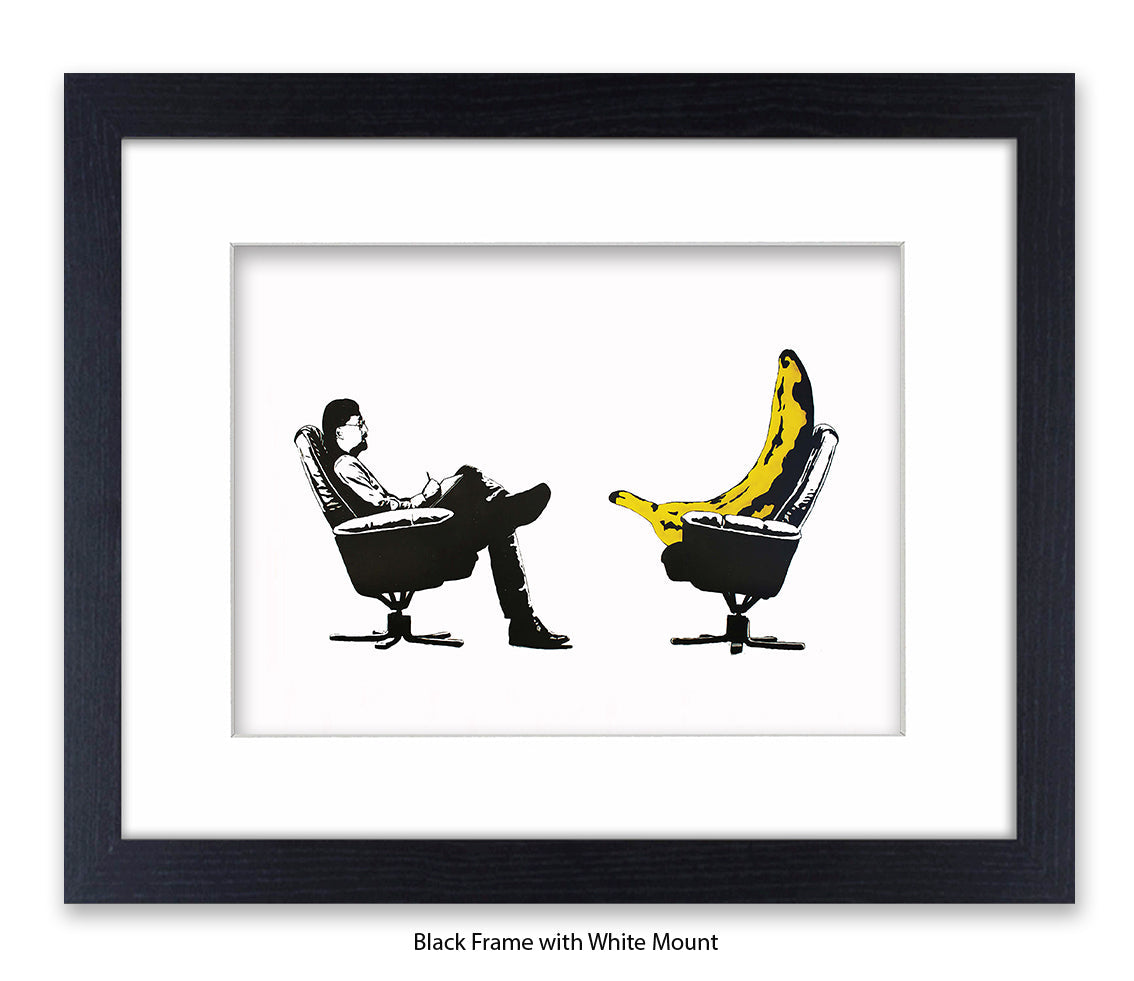 Banana Therapy Banksy Art Print
