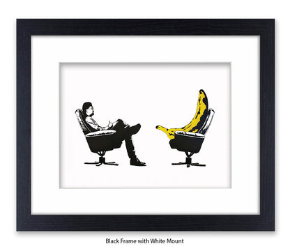 Banana Therapy Banksy Art Print