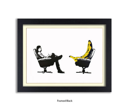 Banana Therapy Banksy Art Print