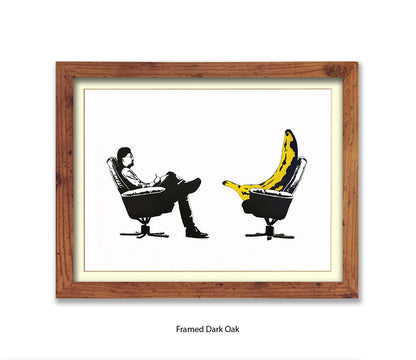 Banana Therapy Banksy Art Print