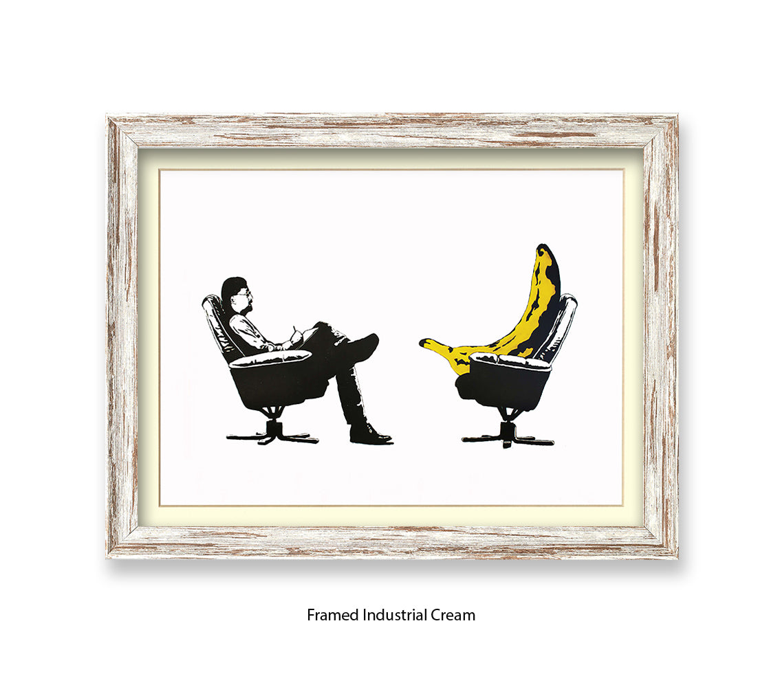 Banana Therapy Banksy Art Print
