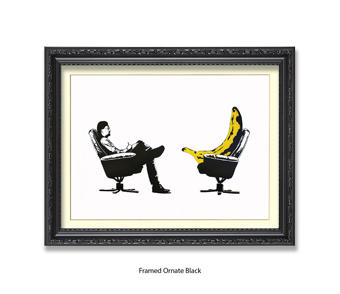 Banana Therapy Banksy Art Print