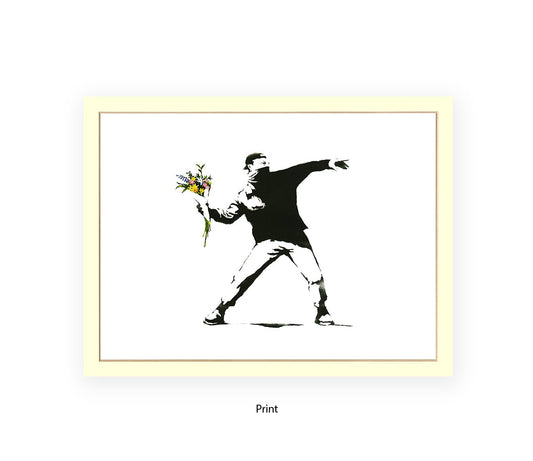 Flower Chucker Hooligan Banksy Art Print