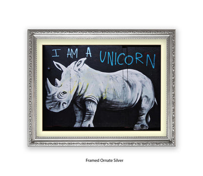 I Am A Unicorn Rhino Banksy Art Print