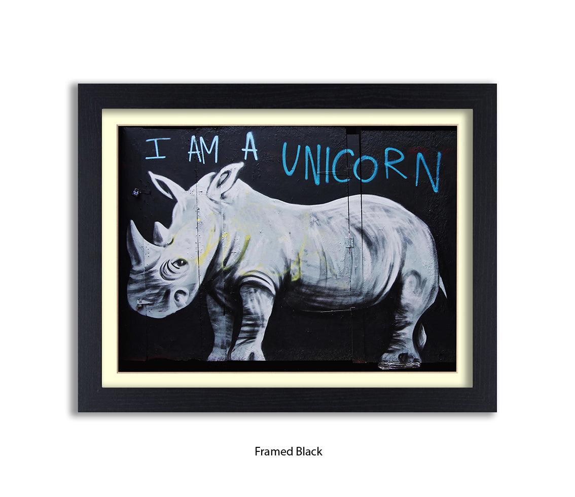 I Am A Unicorn Rhino Banksy Art Print