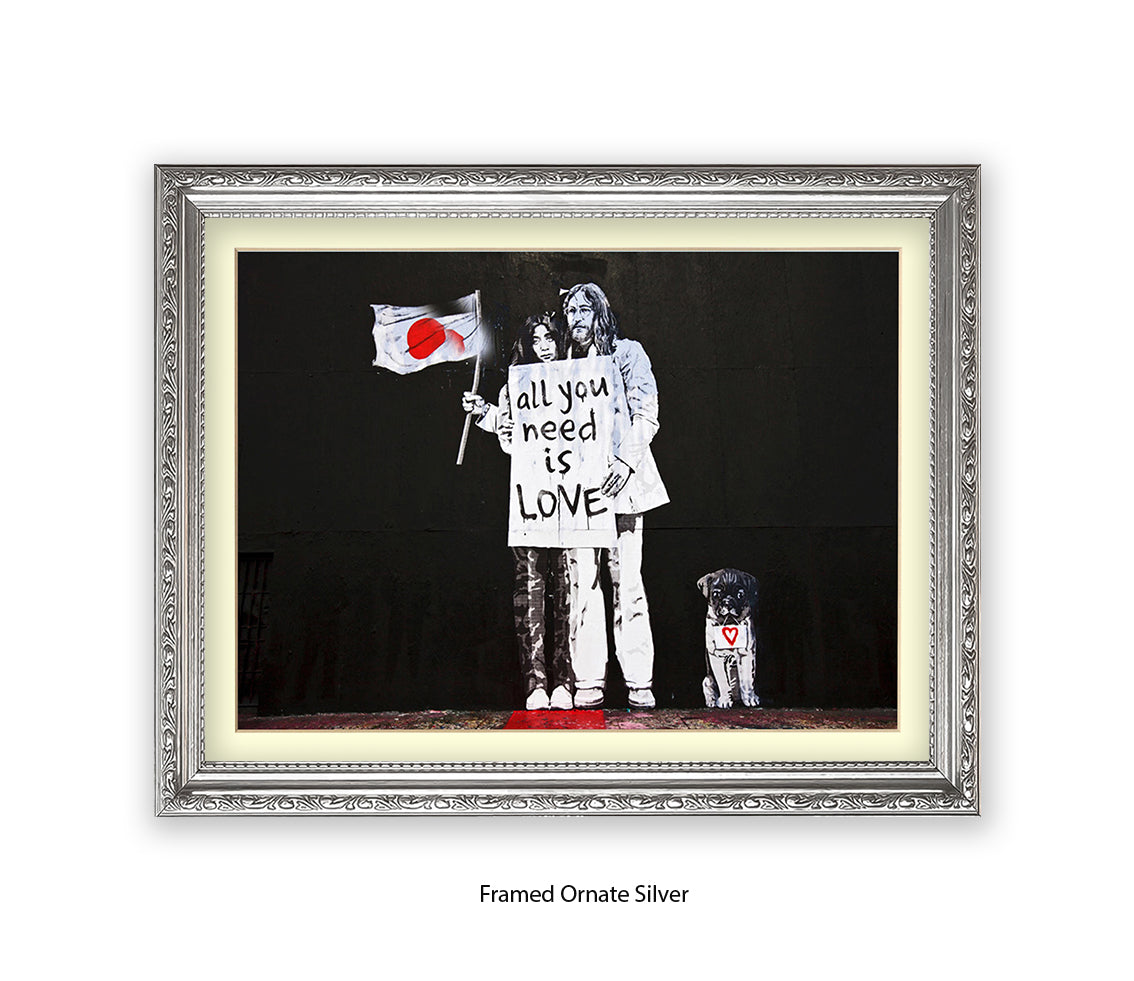 John & Yoko Banksy Art Print