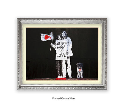 John & Yoko Banksy Art Print