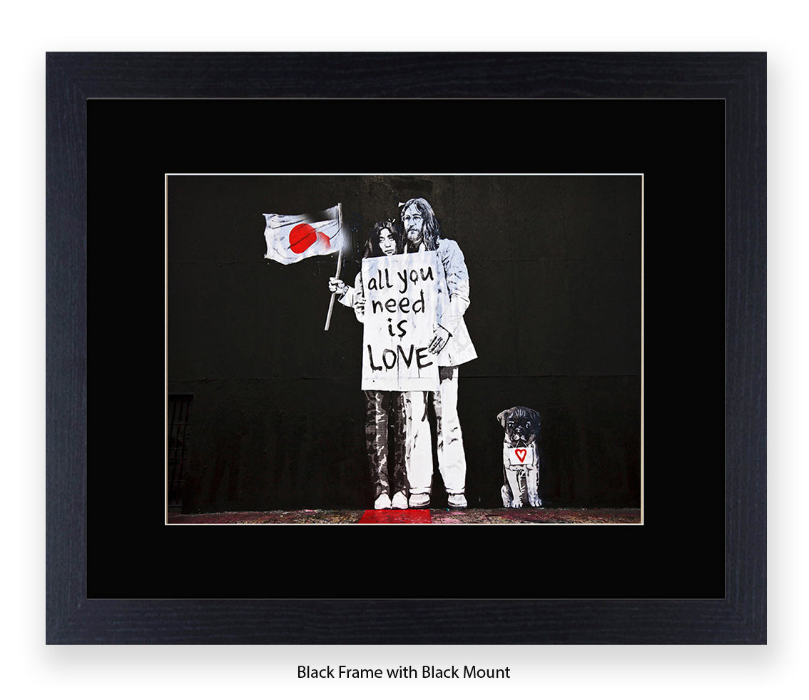 John & Yoko Banksy Art Print
