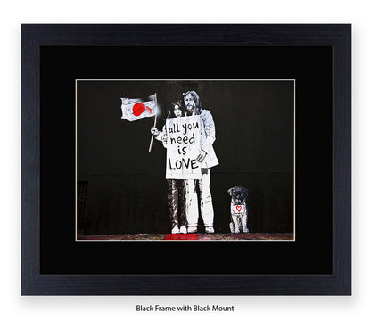 John & Yoko Banksy Art Print