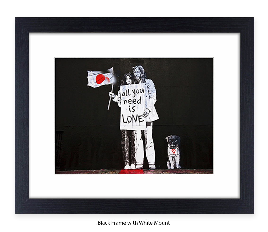 John & Yoko Banksy Art Print