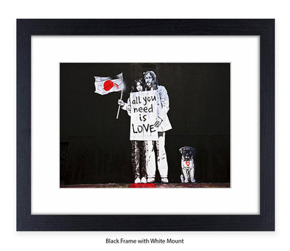 John & Yoko Banksy Art Print