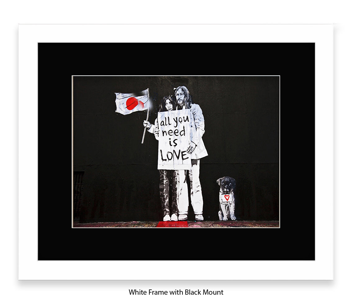 John & Yoko Banksy Art Print
