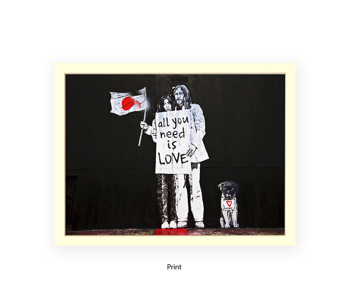 John & Yoko Banksy Art Print