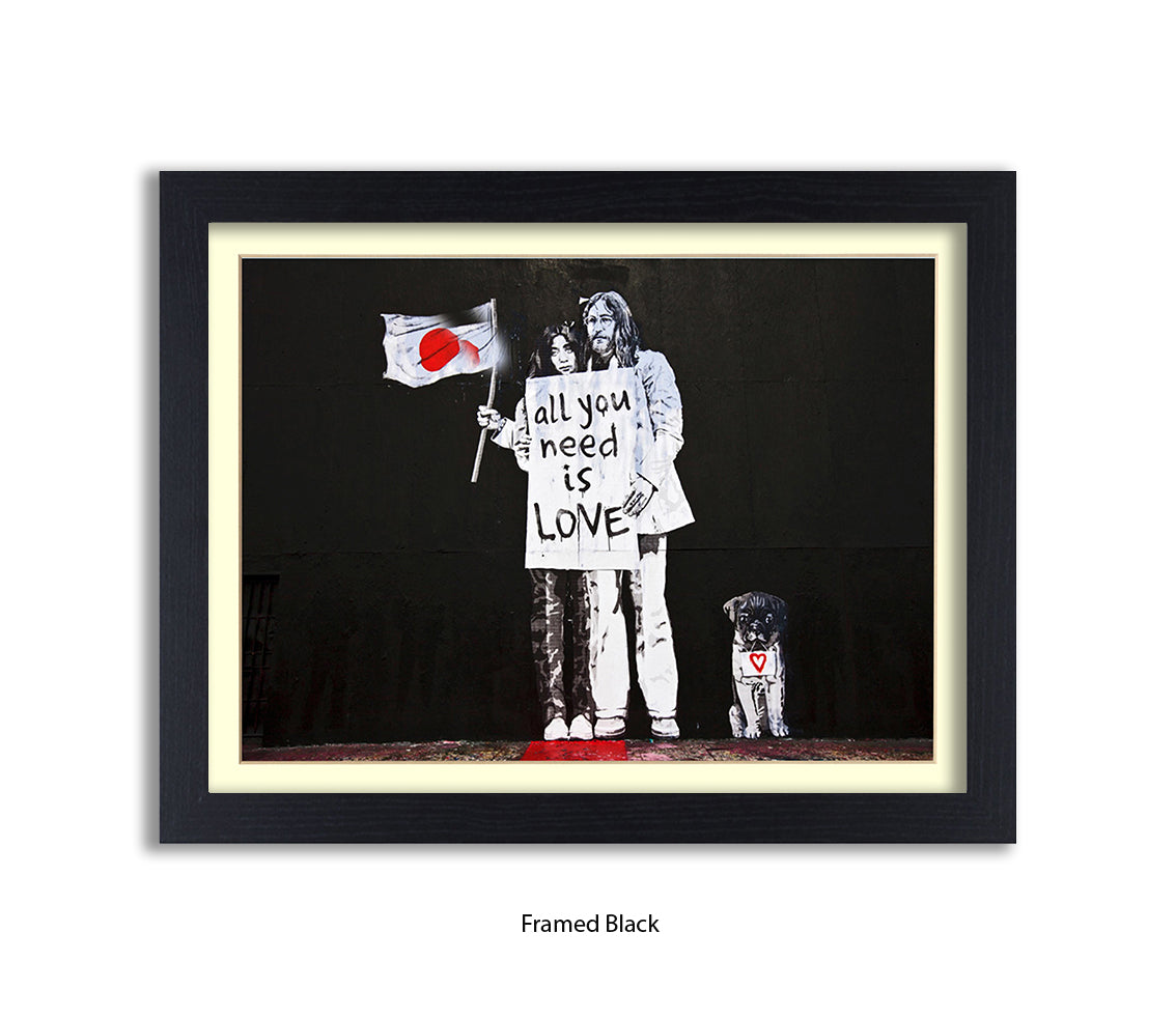 John & Yoko Banksy Art Print