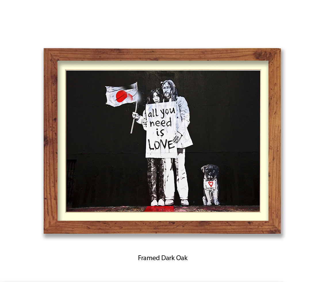 John & Yoko Banksy Art Print