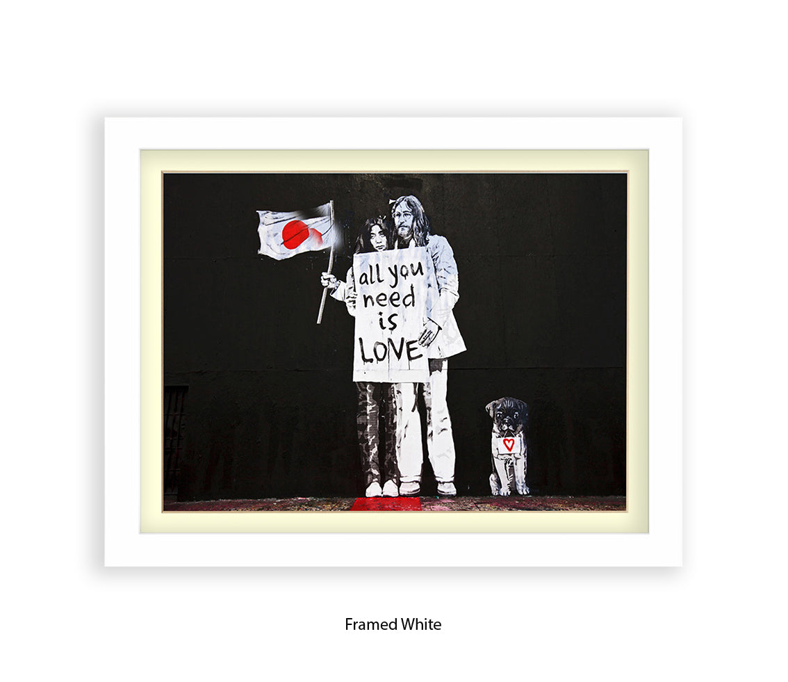 John & Yoko Banksy Art Print